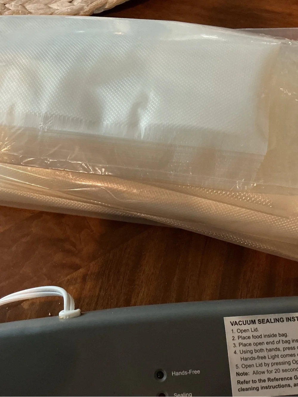 Vacuum Sealer Machine in White and Gray - Hands-Free Sealing